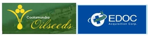 EDOC Acquisition Corp. Announces Business Combination Agreement with Australian Oilseeds Investments Pty Ltd.,