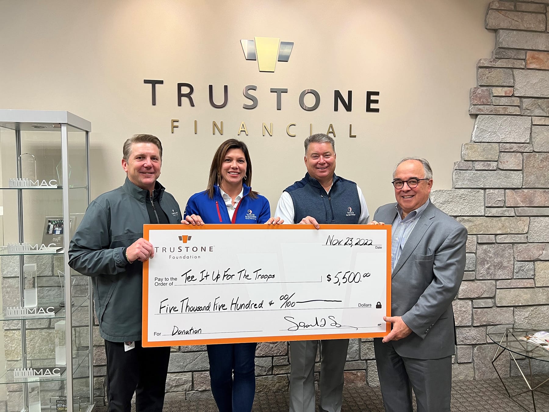 TruStone Financial Supports Veterans and Donates $5,500 to Tee It Up for the Troops